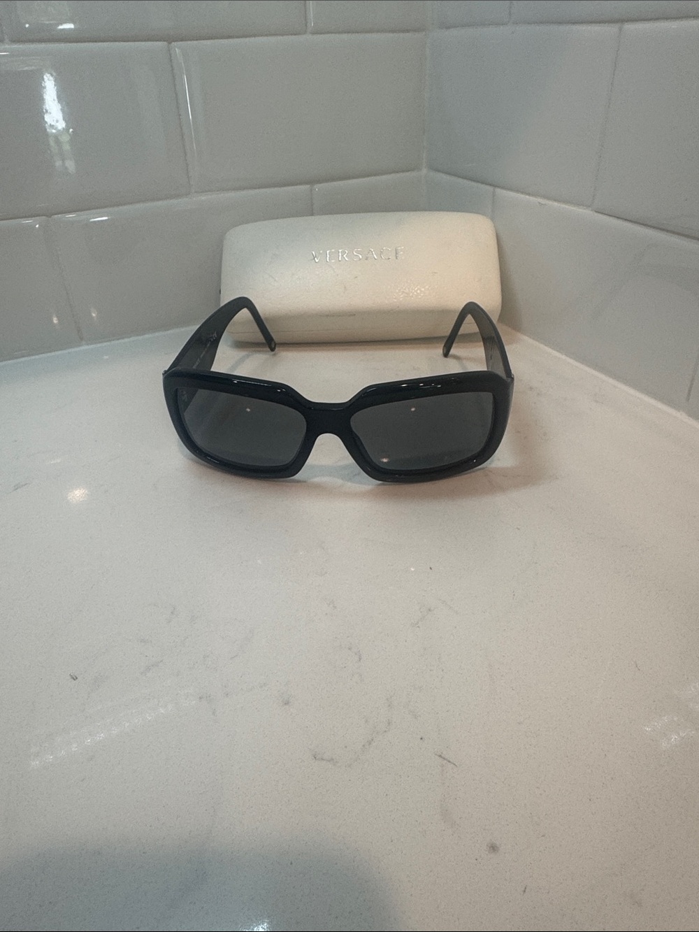 Versace  VE 4147-B Black  Sunglasses for Women with custom polarized lenses